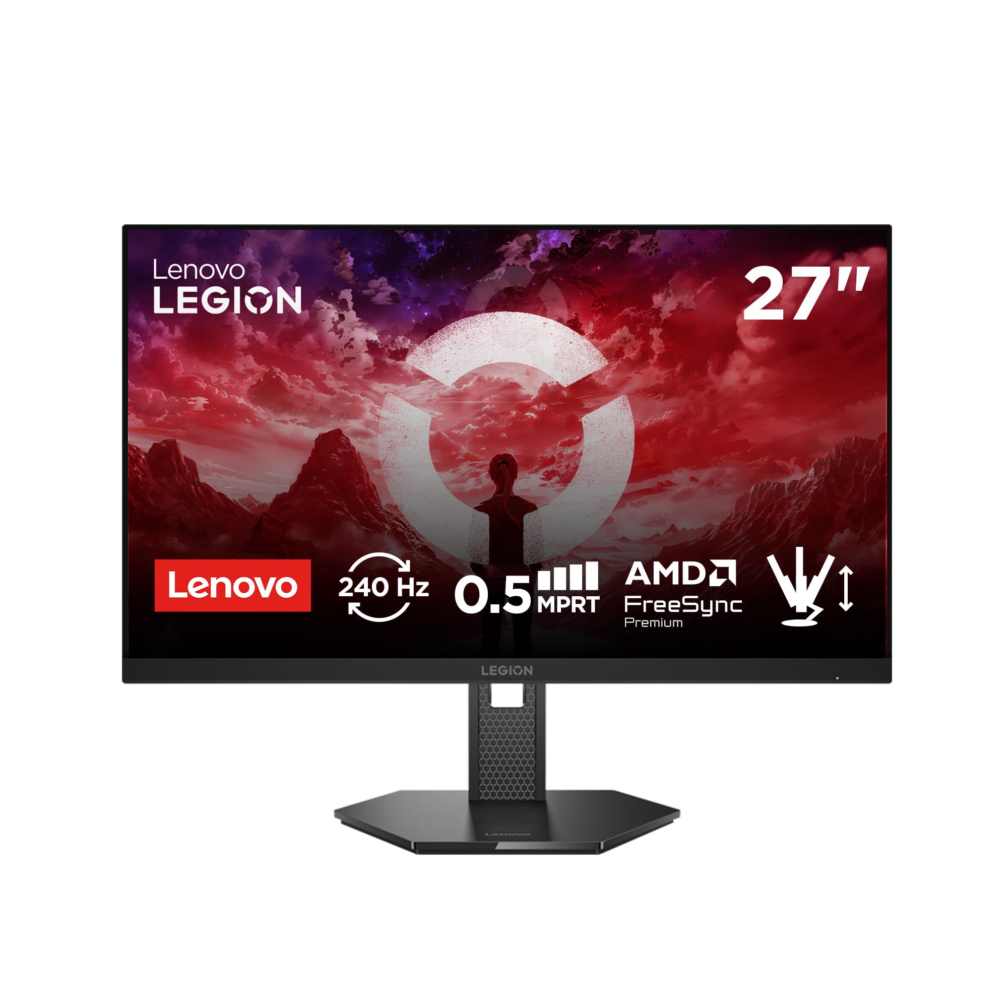 Lenovo Schwarz Legion 27Qd-10 | 27" Qhd Wled Gaming Monitor | 2560X1440 | 16:9 | 240Hz | 0.5Ms Reaktionszeit | Usb-C | Hdmi | Usb-A | Jack 3.5Mm | Ips-Panel | Standfuß | Tüv | | 5.6 Kg