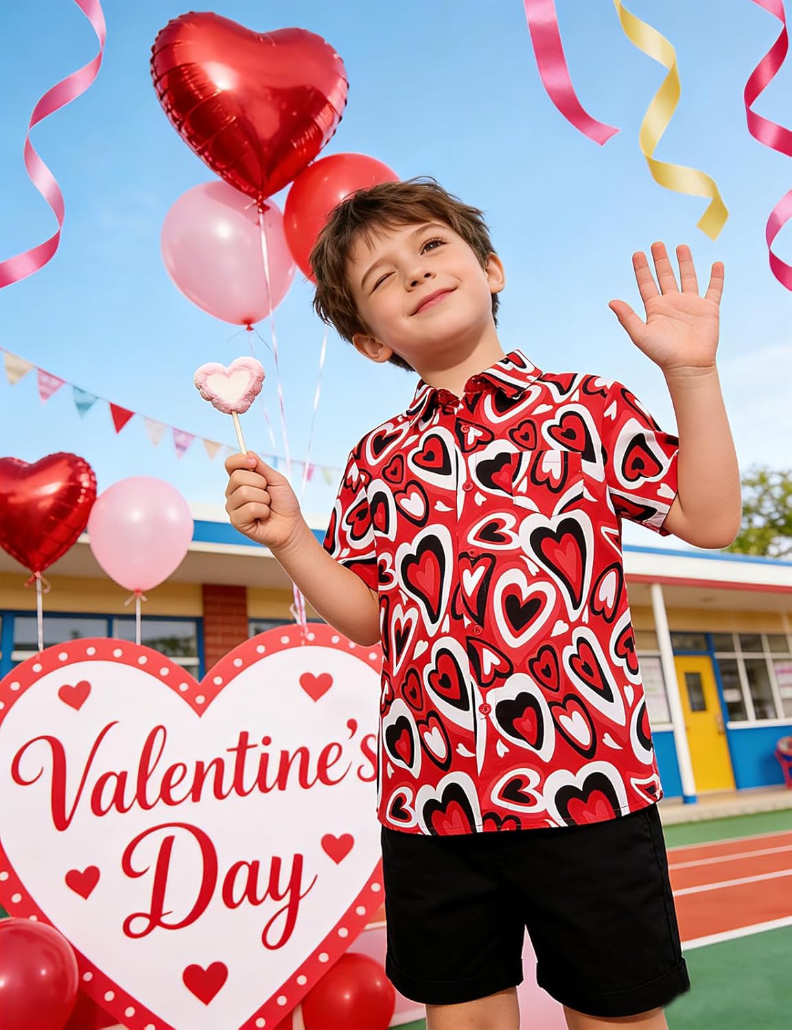 Toddler and Boys Cotton Holiday Button Down Short Sleeve Novelty Shirts - Image 4