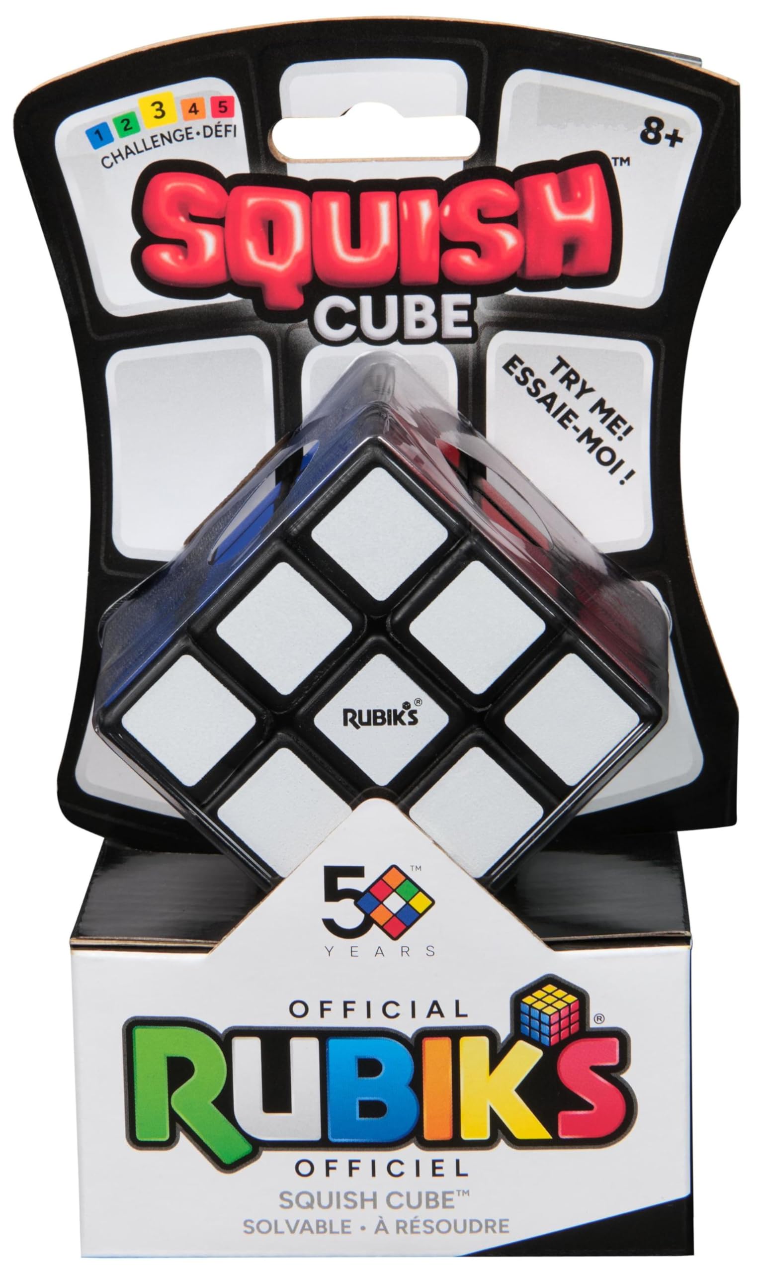 Rubik's Cube - Rubiks Cube Squish 3x3 - Jeu Casse-Tête Adulte Et Enfant - Jouet Sensoriel - Puzzle Correspondance Couleurs - Puzzle Résolution Problème - Jeu Enfant 8 Ans Et +