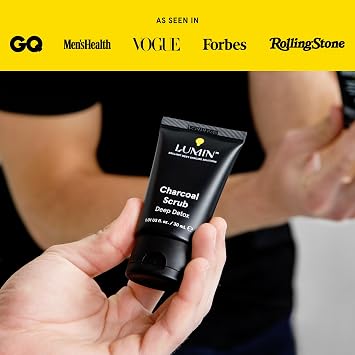 Lumin Face Scrub for Men | Face Scrub Exfoliator, Charcoal Detox, 30ml