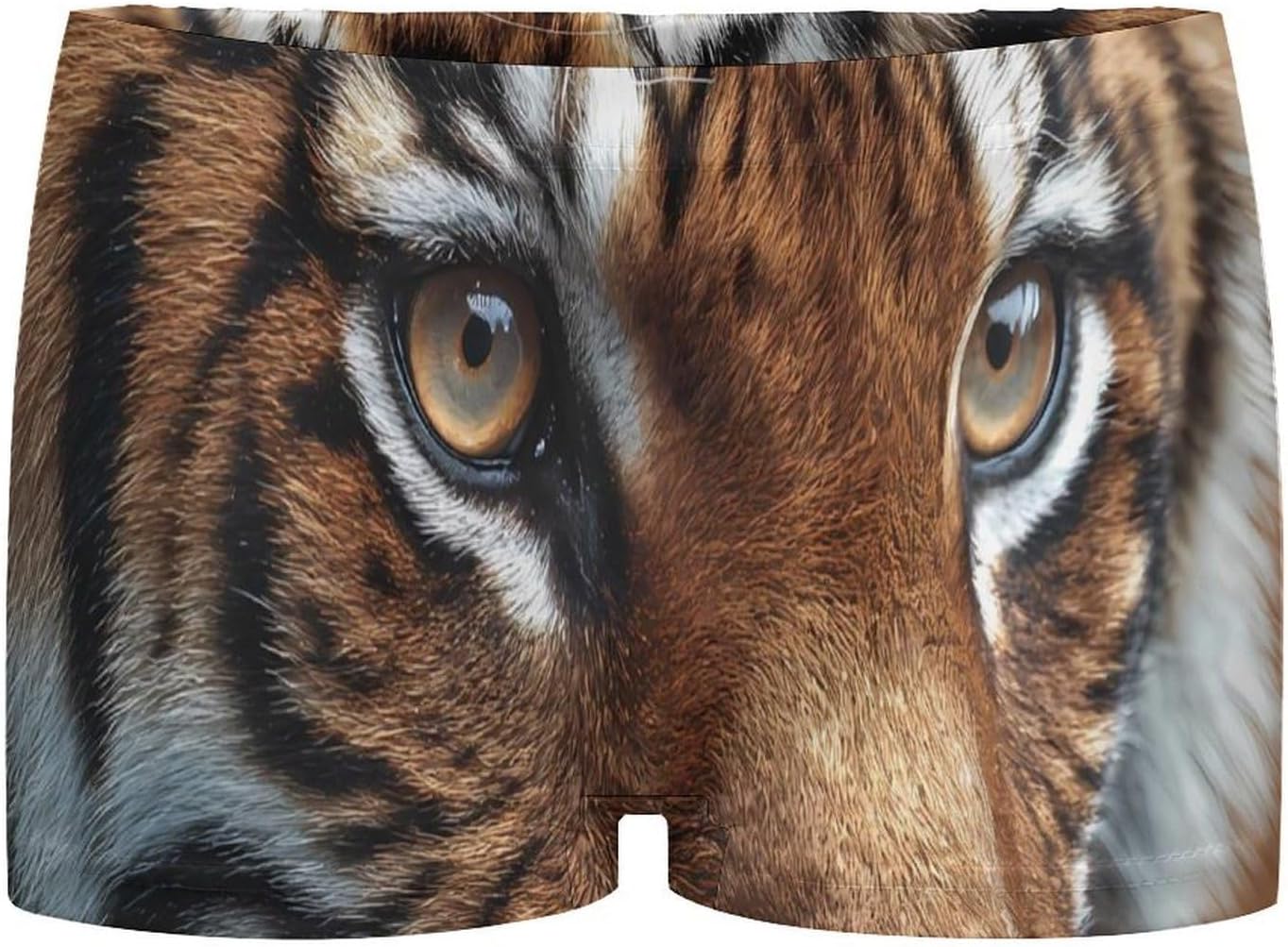 Tiger Face Funny Women's Boxer Briefs Breathable Underpants Trunks Stretch Underwear