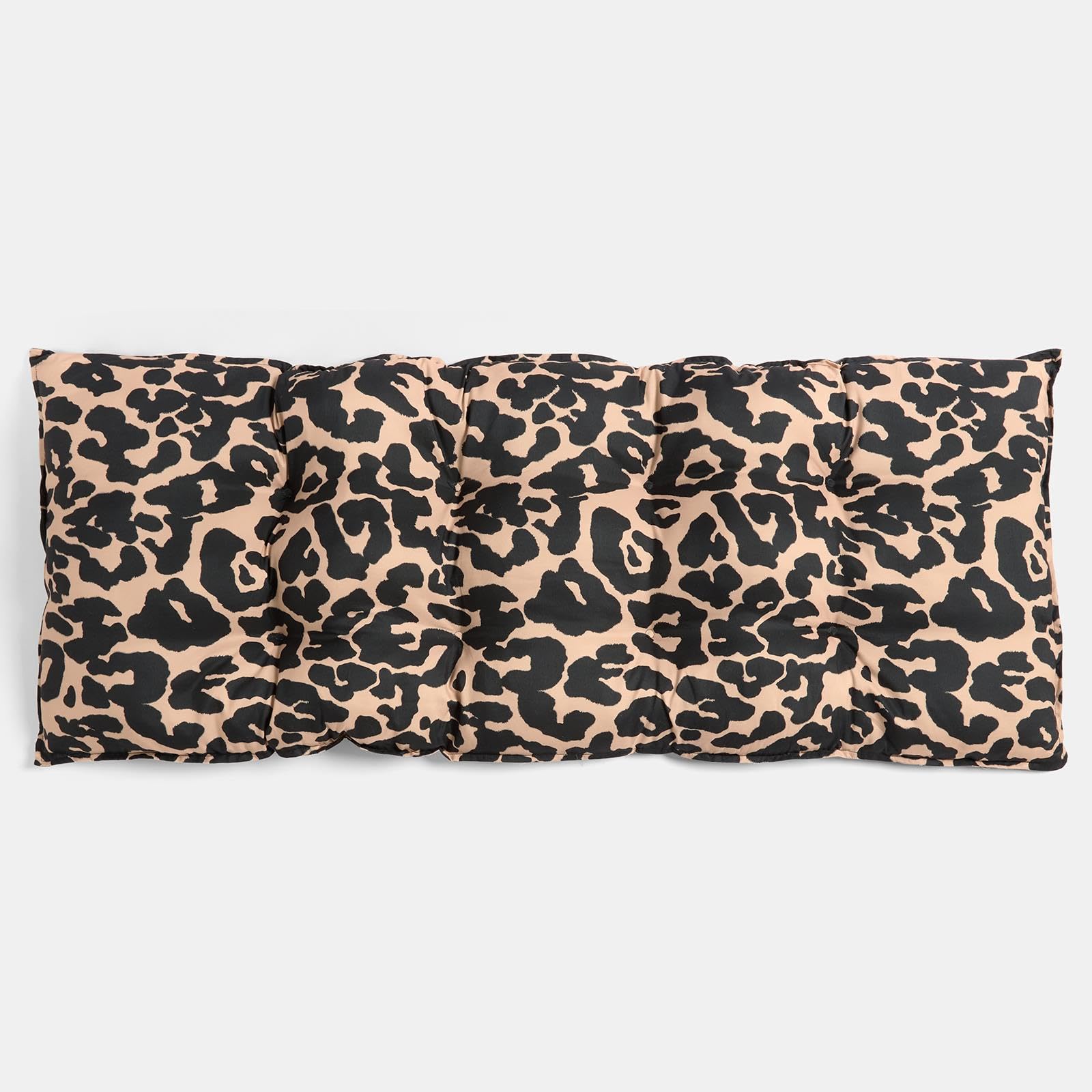 OHS Leopard Print Bench Cushion, 2 Seater Garden Bench Cushion Seat Pad for Patio Kitchen Garden Furniture Cushions Soft Waterproof Comfy Dining Bench Indoor Outdoor Cushions โ image 1