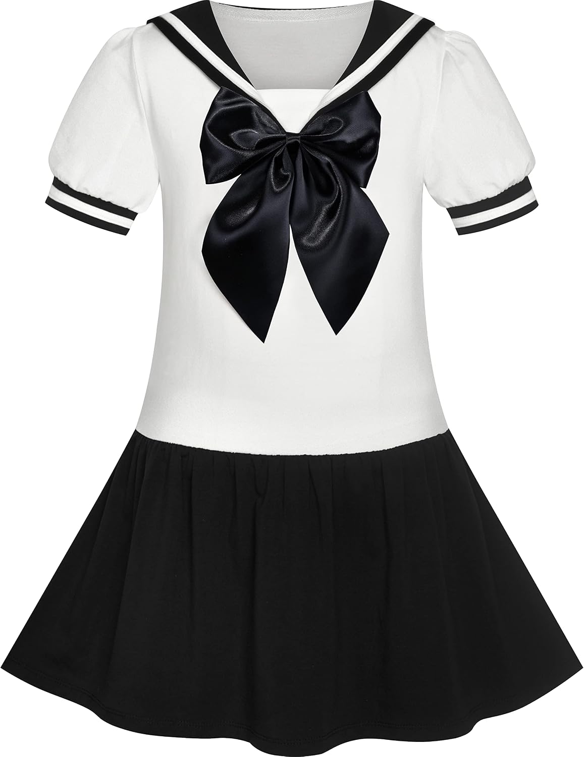 Sunny Fashion Girls Dress Sailor School Uniform Navy Suit Size 6-14