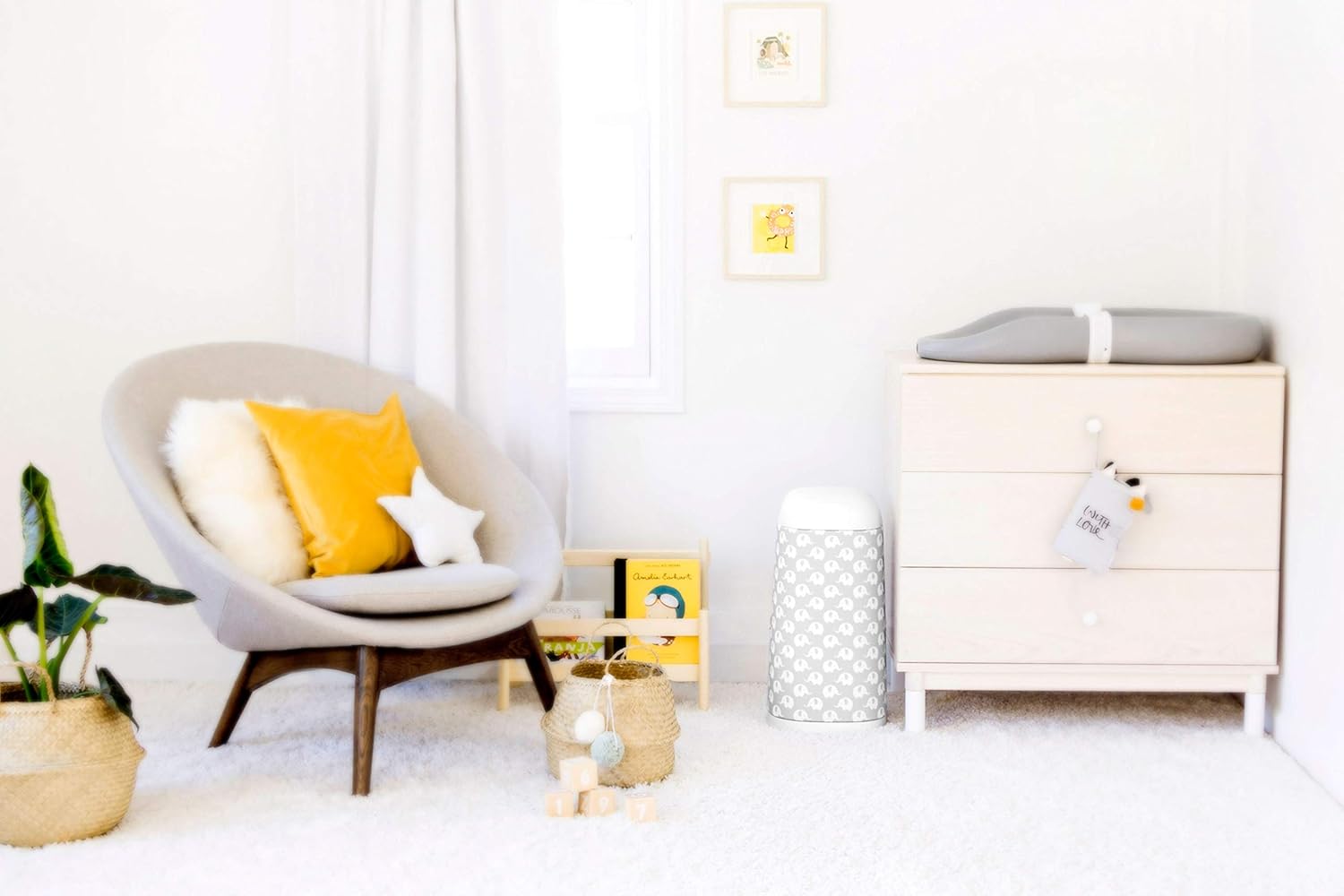 Angelcare Dress Up Lacquered Nappy Bin