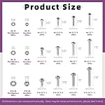 Swpeet 540Pcs #6-32#8-32#10-24 304 SAE Stainless Steel Phillips Pan Head Machine Screws and Nuts Bolts with Flat Washers Assortment Kit, Stainless Steel Screws Hardware Assortment for Home Use