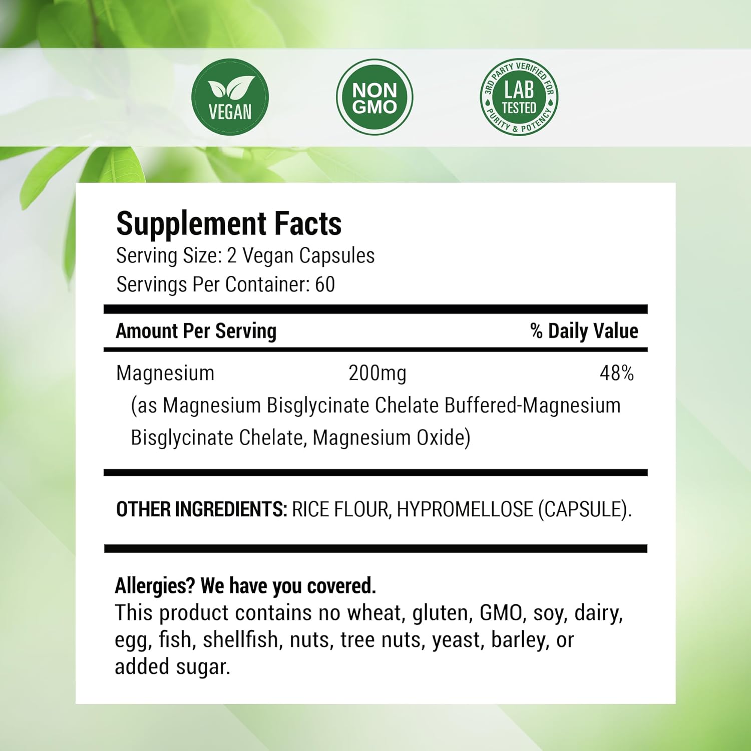 Nested Naturals Magnesium Glycinate Chelate - 200mg Chelated Magnesium Supplement for Muscle Cramps, Relaxation, & Sleep Support - 100% Albion TRACCS Buffered Magnesium Glycinate - 120 Vegan Capsules