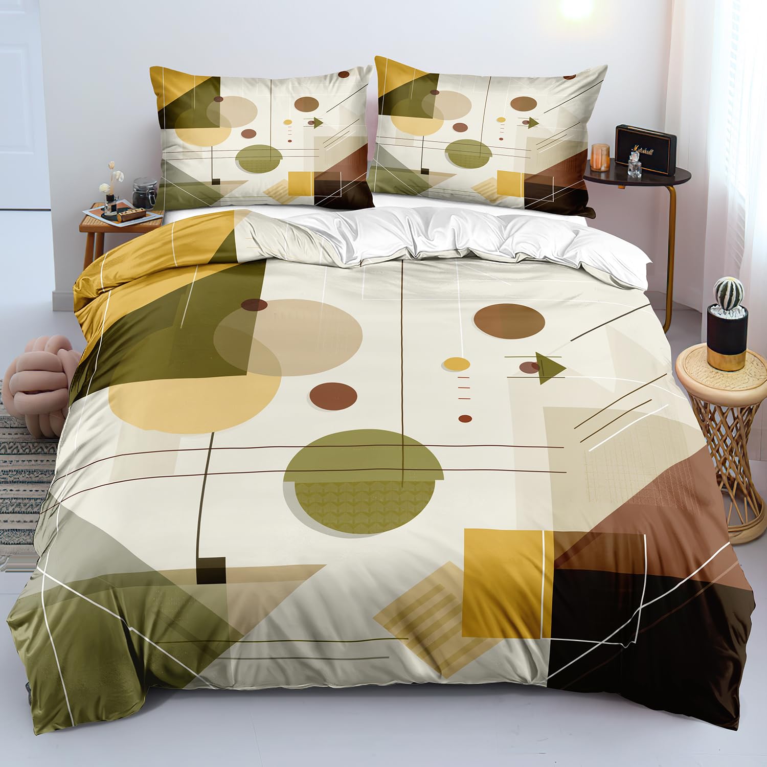 Housse de couette 240x220 anti-ternissement pour rénover une chambre sans peindre