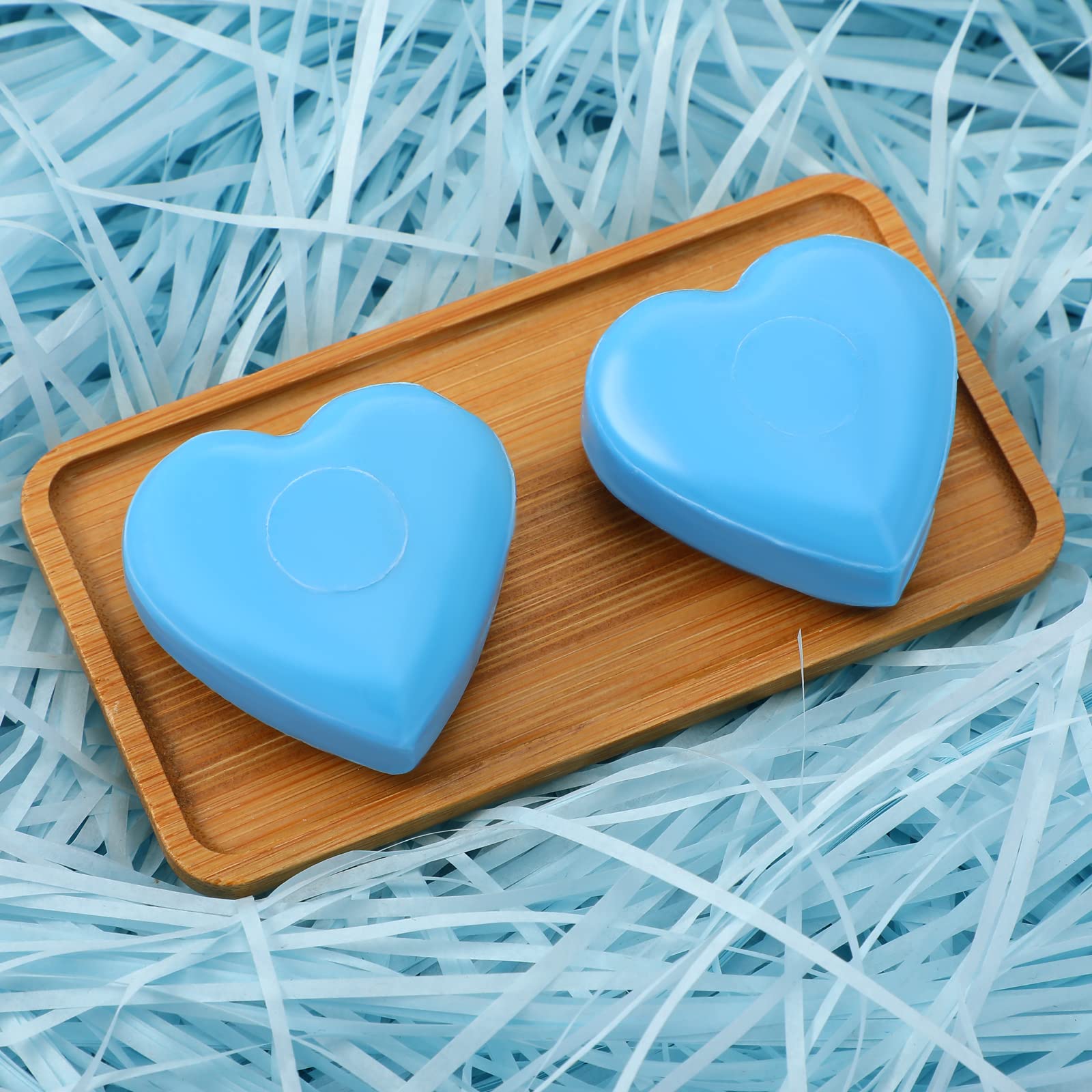 Sosation 80 Pack Mini Scented Heart Shape Soap Favors Baby Shower Wedding Favors for Guests Keepsake Bridal Shower Thank Gifts Housewarming Birthday Party Favors Valentine's Day Gifts(Blue)