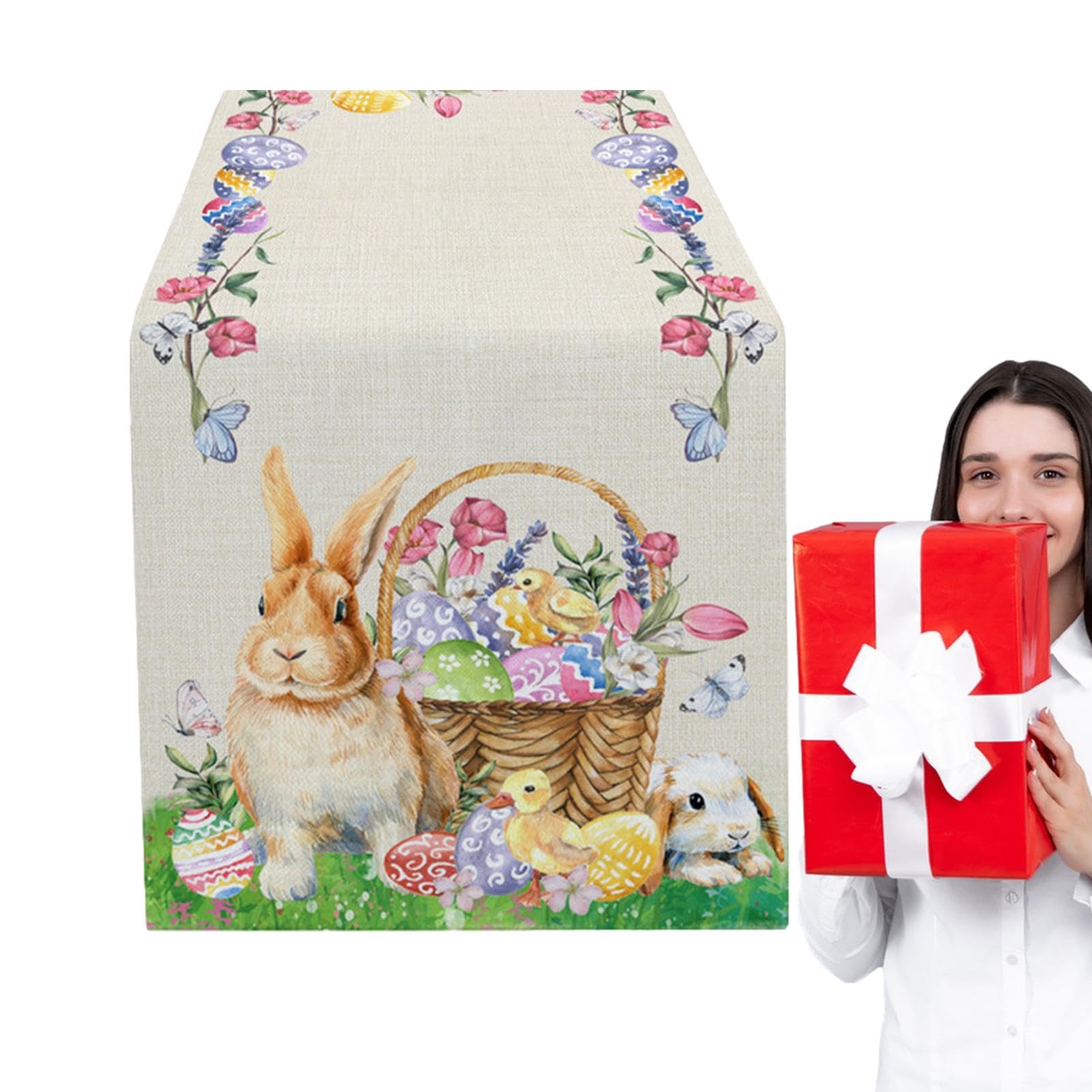 Runner Da Tavola Pasquale E 4 Tovagliette Americane Con Motivo Gatto E Uova Di Pasqua 90354996