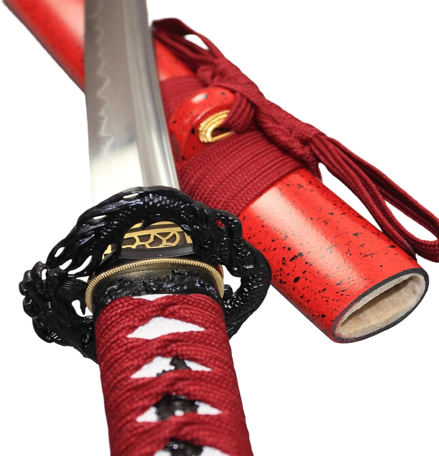 Japanese Katana Sword Real Handmade Full Tang Samurai Sword 40.5 in Included Stand Bag