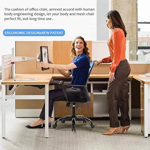 Miniatura 4 de BestOffice Silla de oficina, silla de escritorio, silla de computadora, silla giratoria con ruedas ejecutivas, soporte lumbar ejecutivo, silla de