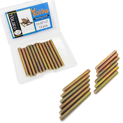 Miniatura 62 de 8 piezas de zinc plateado completamente roscado varilla de acero al carbono tornillo de rosca larga 5/16x3 para muebles jardín barandilla montaje