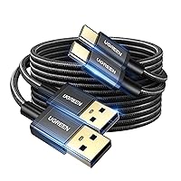 Vista 1 de UGREEN Paquete de 2 cables USB C de 3A de carga rápida, USB A a tipo C, cable de carga USB C trenzado compatible con iPhone 1616 Plus16 Pro15