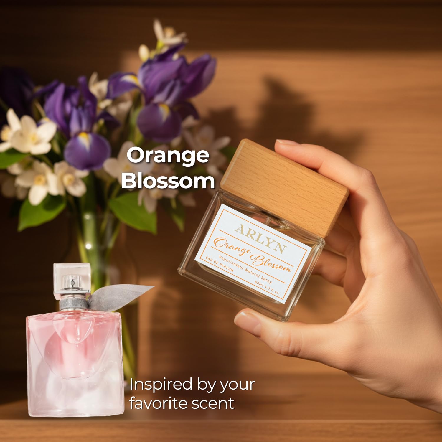 ARLYN Orange Blossom Eau De Parfum Inspired by Lan.come La Vi.e Es.t Bell.e, Long-Lasting Perfume for Women, Vegan & Eco-Conscious with Clean Ingredients, Pear, Jasmine, Vanilla - 50ml / 1.7 oz - Image 2