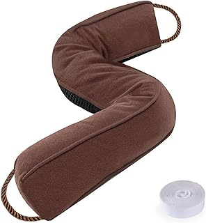 Sunolga Door Draft Stopper Blocks Hot and Cold Air with Removable Washable Cover for Bottom of Door, All-Season Seal for Noise, Light, Dust, Door Sweep for Gaps Up to 3", Home Essentials, 36", Brown