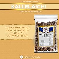 Vista 3 de TAJ Premium Indian Black Cardamomomo, Kali Elaichi, 3.5 onzas