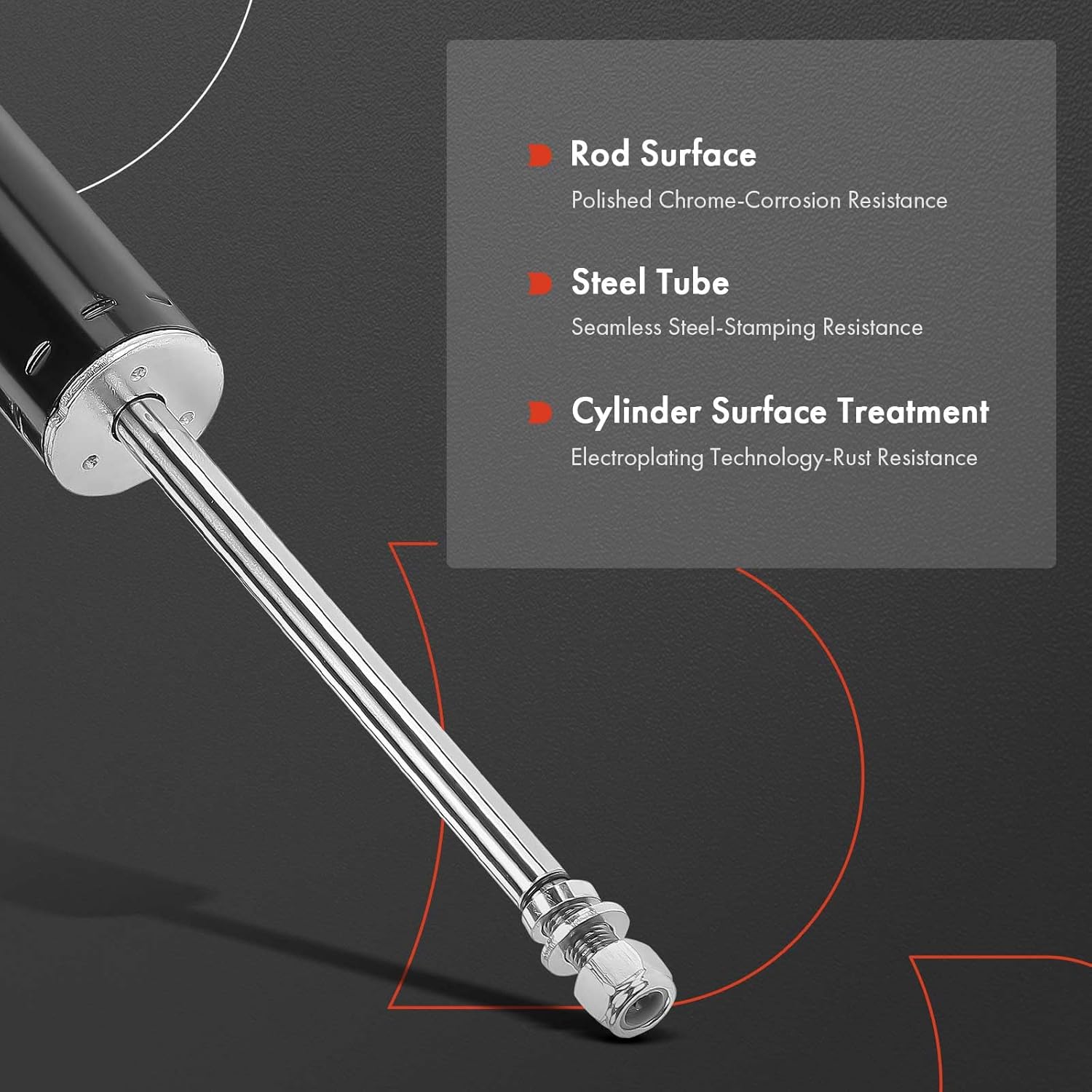 A-Premium Front Suspension Shock Absorber Compatible with Audi A4 2017-2020, A4 Quattro 2017-2023, A5 Quattro 2018-2023, A5 Sportback 2018-2021, 2-PC Set