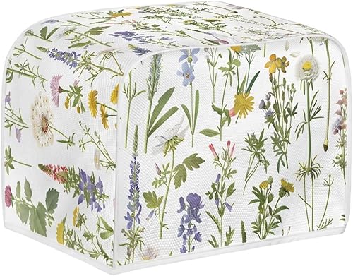 Miniatura 45 de Dolyues Cubierta para tostadora con estampado de pollo, 4 rebanadas, cubiertas para electrodomésticos pequeños de cocina, protección contra el polvo