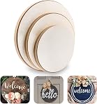 6Pcs Toile en bois, Panneaux ronds en bois pour la peinture, Artiste non fini Épaisseur cercle de bois Toile fournitures d'art pour artisanat bois encaustique Burning(8",10",12")