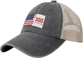 Flag of Frisco, Texas and America Baseball Cap for Men Women Adjustable Mesh Back Hat Golf Dad Hats
