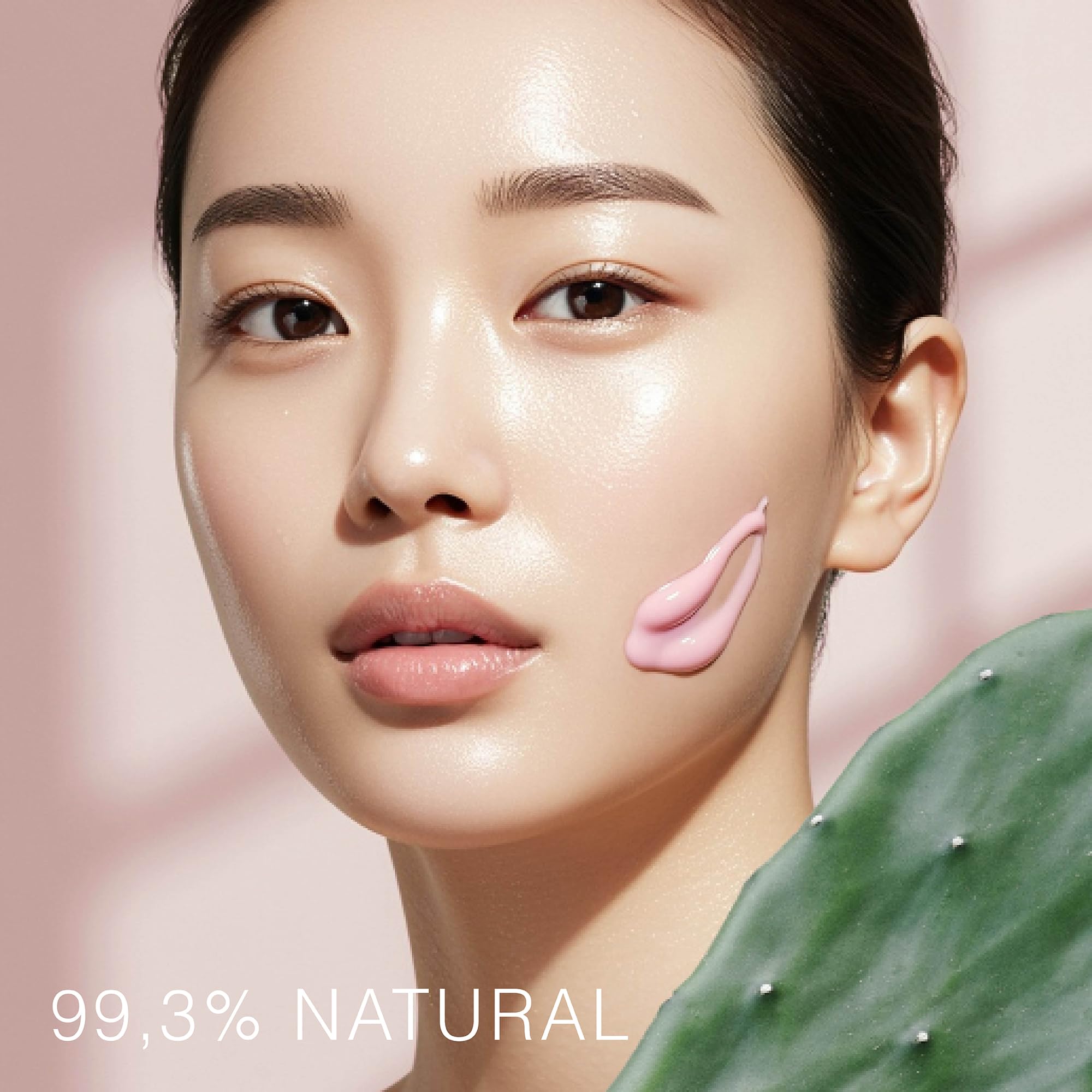 STARSKIN Orglamic Pink Cactus Pudding, Hydrating & Nourishing Cream for all Skin Types, 99.3% Natural with Prickly Pear Cactus Seed Oil & Hyaluronic Acid, Luxurious Glow Moisturizer, K-Beauty - 15ml
