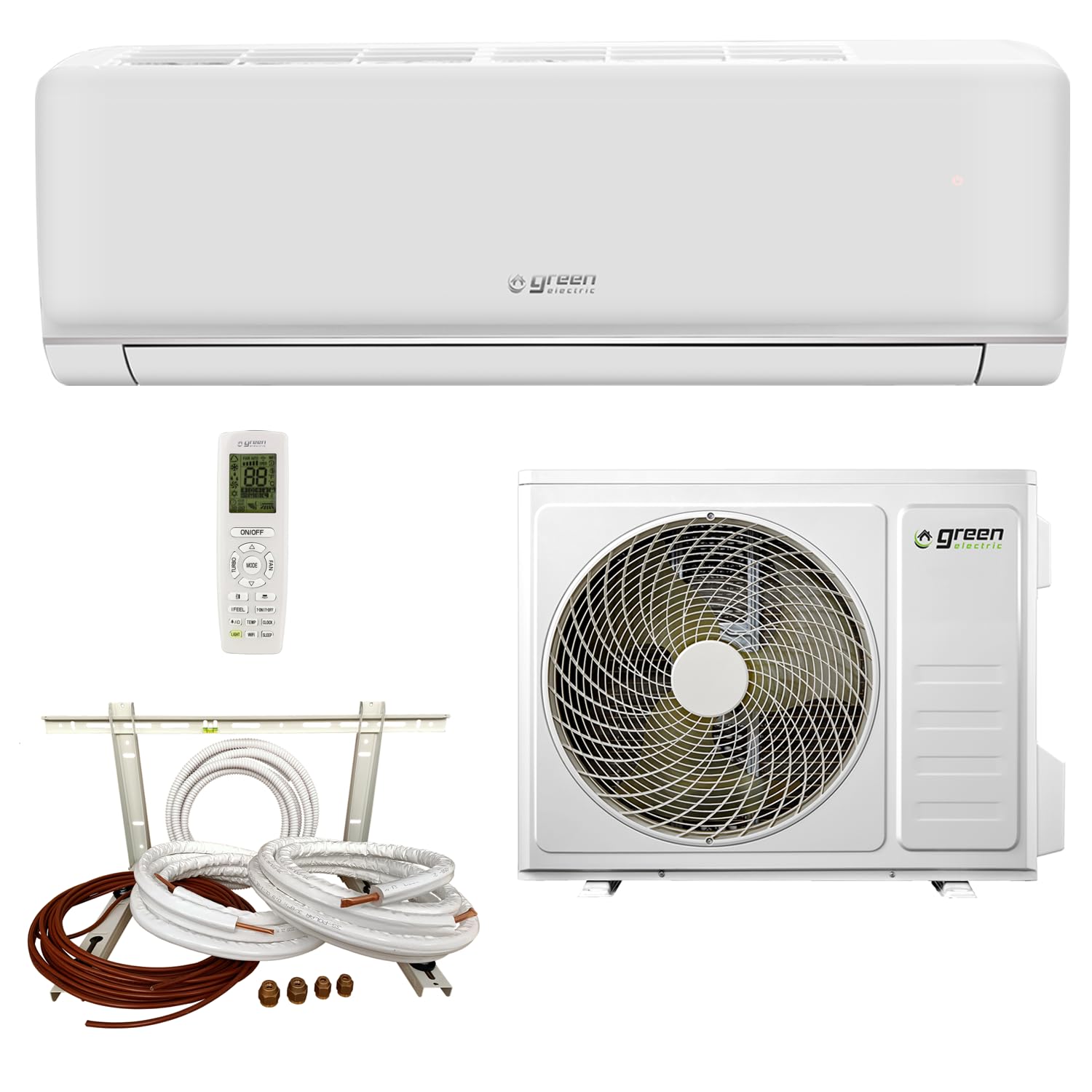 Plus Climatiseur Mono Split 9000 Btu Wifi Efficacité Énergétique A++/A+ 2,5 kW R32 avec Kit d'installation 3 Mètres, Unité Intérieure et Unité Extérieure