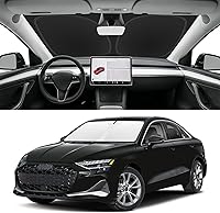 Vista 134 de Parasol de parabrisas de ajuste personalizado para Nissan Titan 2017-2024, bloquea los rayos UV y el calor, parasol de ventana delantera, fácil