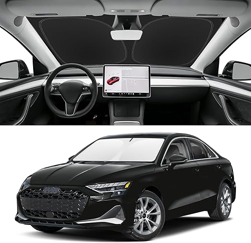 Miniatura 134 de Parasol de parabrisas de ajuste personalizado para Nissan Titan 2017-2024, bloquea los rayos UV y el calor, parasol de ventana delantera, fácil