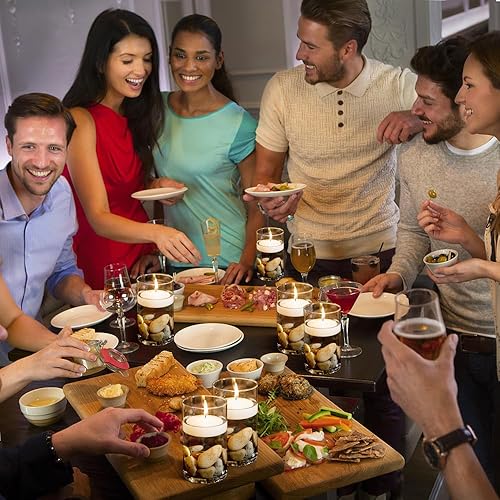 Miniatura 2 de Velas flotantes de 3 pulgadas de combustión continua durante más de 13 horas, sin olor, sin humo, blancas, antigoteo, velas decorativas adecuadas