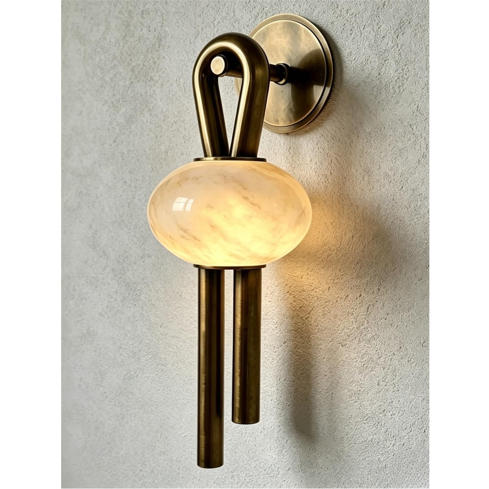 Sypialnia Minimalistyczne marmurowe miedziane kinkiety Lampa nastrojowa w korytarzu