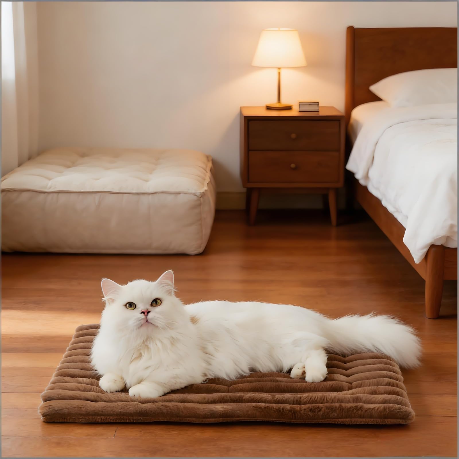 Generisch Selbstheizende Katzenmatte waschbare Katzenmatte und Hundedecke mit Rutschfester Unterseite für Katzen - und Hundebett