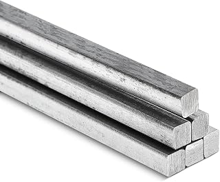MorningRo 6 Pack 1/4" x 1/4" x 12" Square Steel Bar Stock - Precision Cold Drawn Key Stock for Machinery & Tools