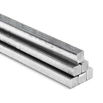 MorningRo 6 Pcs 1/4" X 1/4" X 12" Square Key Stock Steel Bars Cold Drawn