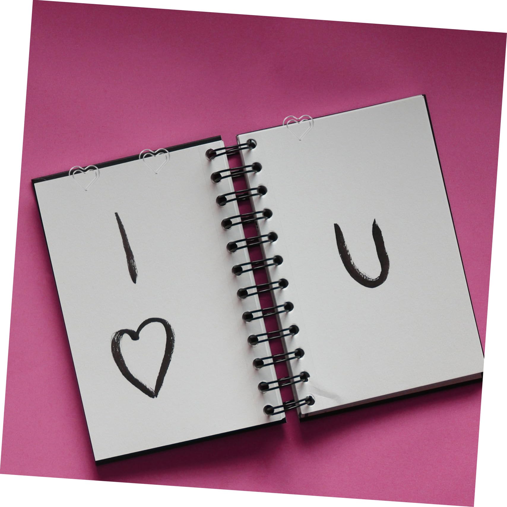 Uonlytech 5 Set Graffetta Ufficio Cuori Piccole Clip Di Carta Cuore A Forma Di Graffette Novità Graffette Decorative Graffette Di Metallo Argento 100 Pezzi * 5