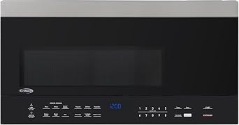 KoolMore 30-inch 1.6 cu. ft. Over the Range Microwave Oven with Sensor Cooking, 1,000 Watts and 300 CFM in Stainless-Steel and Black, UL Listed