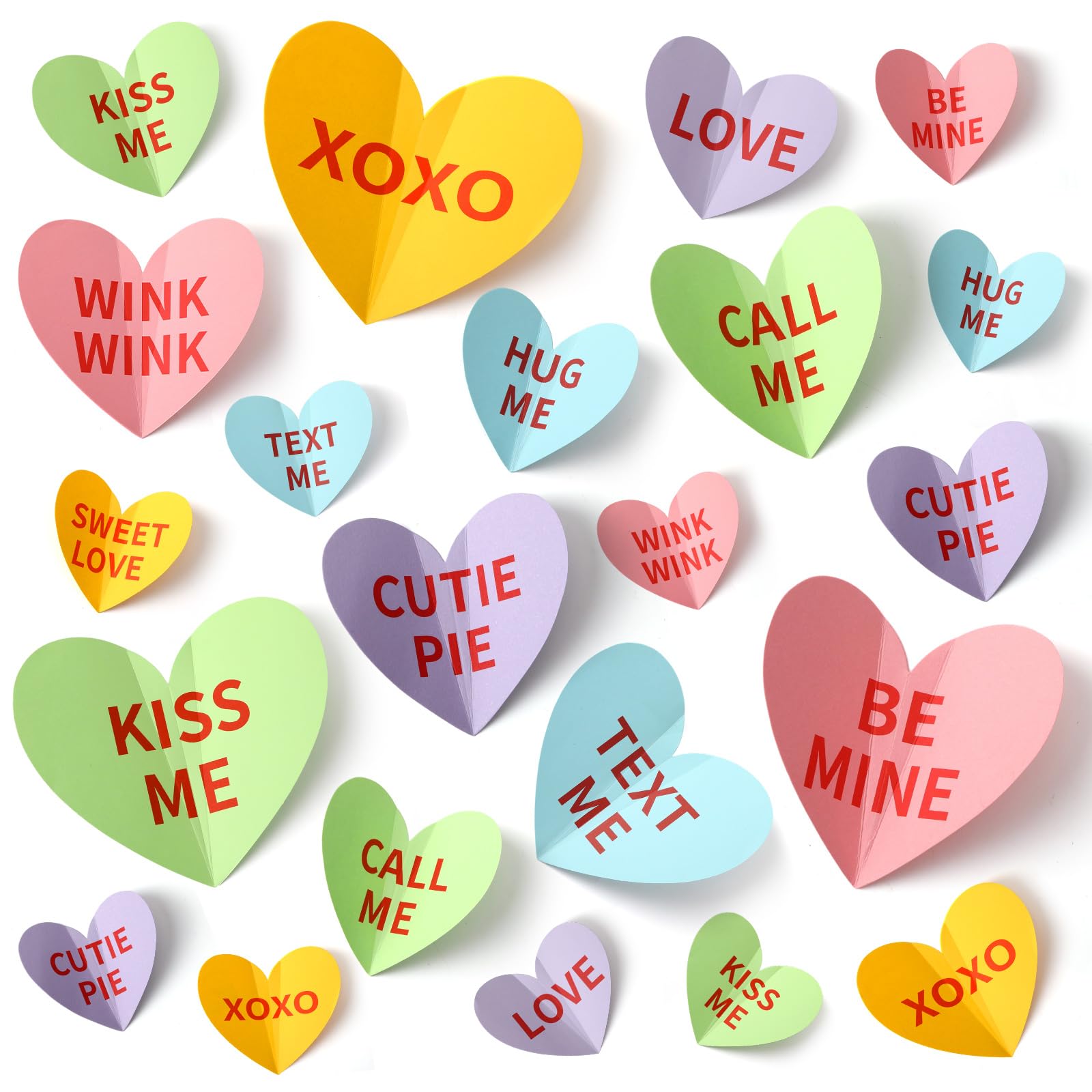 Stickers muraux cœur Saint-Valentin x60 pour décoration 3D