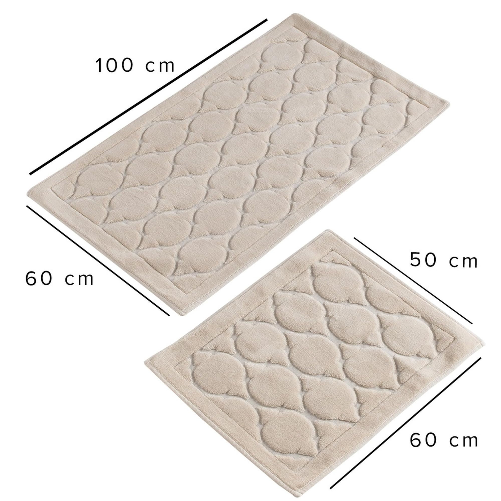 WELL HOME MOBILIARIO & DECORACIÓN Set di tappetini da bagno (2 pezzi) beige