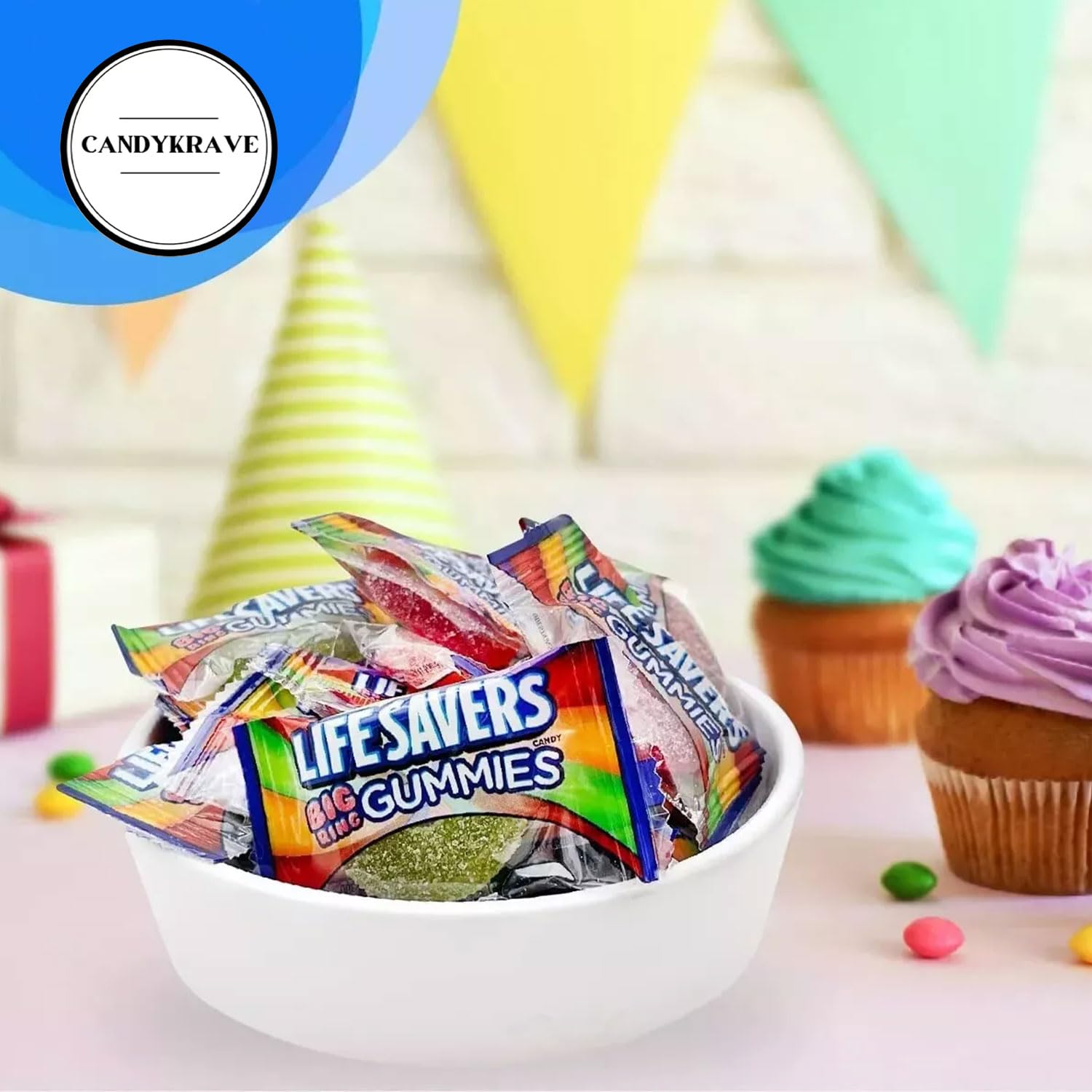 LifeSavers Gummies Candy - Assorted Fruity Flavors - Individually Wrapped Delicious Big Ring Gummy Candy Assortment for Birthdays, New Year, Christmas, Valentines Day, Pinata & Pantry (2 lbs)