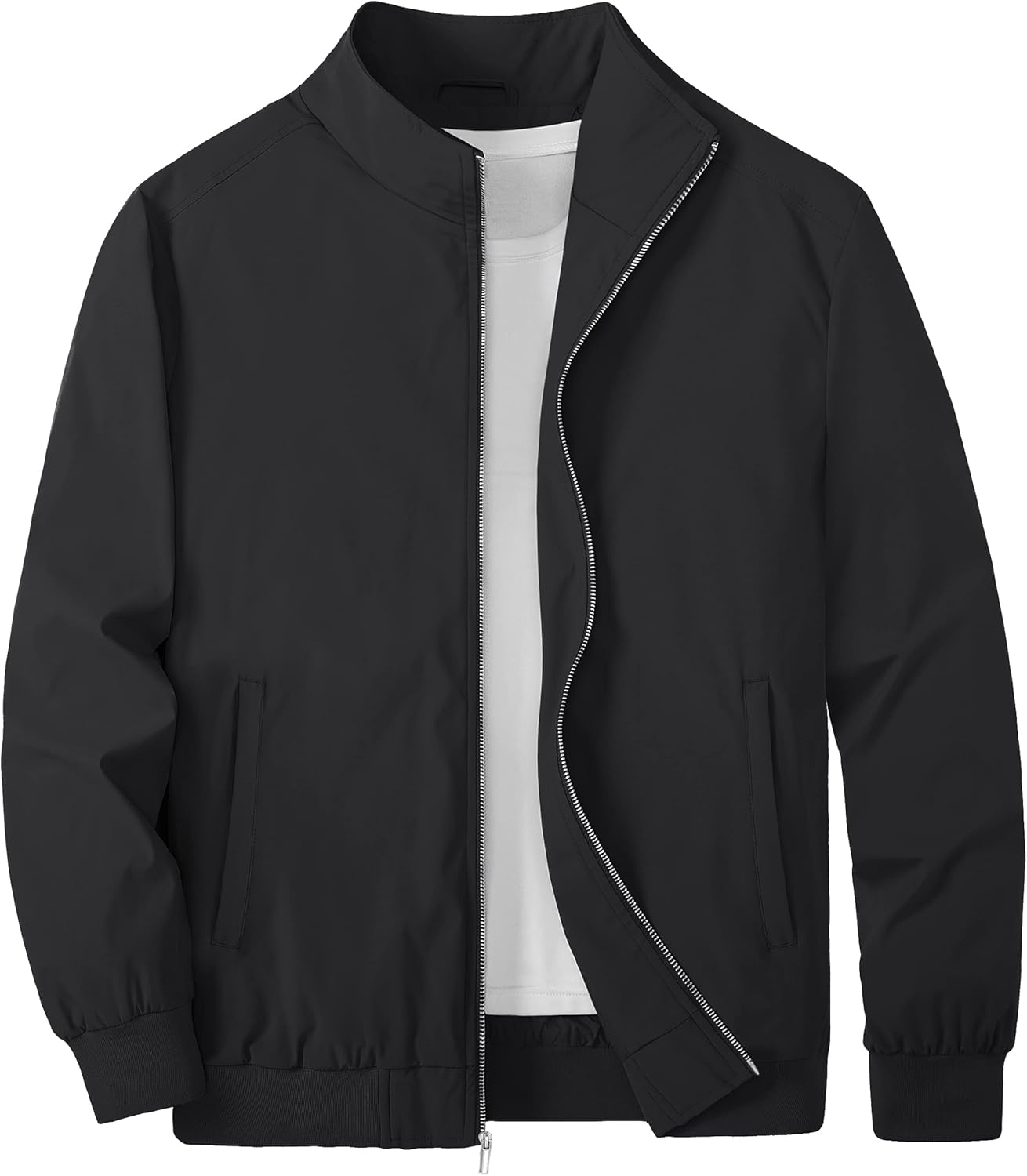 [KEFITEVD] ジャンパー メンズ 薄手 スイングトップ 大きいサイズ 秋服 ブルゾン 防風 冬 アウター 撥水 ジャケット 立ち襟 ゴルフウェア ライトジャケット カジュアル 春服