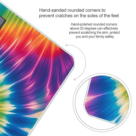 Báscula digital Tie Dye Rainbow para peso corporal miniatura 4