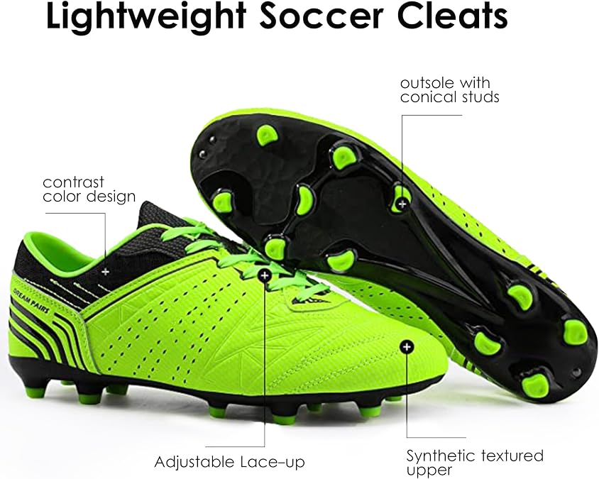 DREAM PAIRS Men's Cleats Football Boots Soccer Shoes Low Top Training Football Shoes for Professional Sport, Outdoor Sneaker