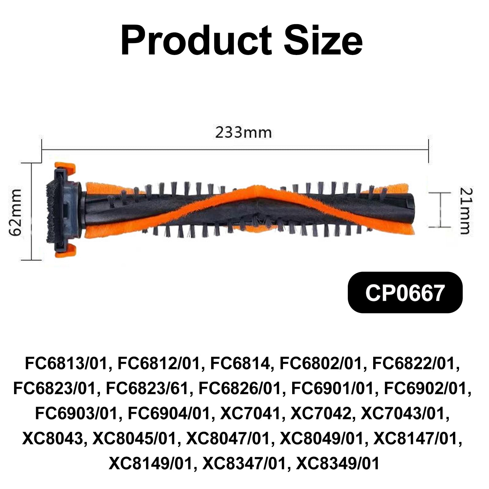 Szczotka, szczotki do odkurzacza kompatybilne z Philips Speedpro max 360° FC6 XC7/XC8 akumulatorowy odkurzacz ręczny, części zamienne do Philips CP0667