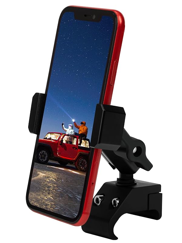 Suporte de Celular para Painel Nilkatss em Alumínio para Jeep Wrangler JL/JLU 2018–2023 e Gladiator JT 2020–2023
