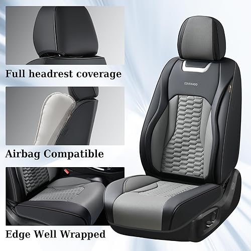 Miniatura 9 de Coverado Fundas de asiento delantero, fundas impermeables para asiento de automóvil, fundas de asiento de cuero para automóviles, cojines