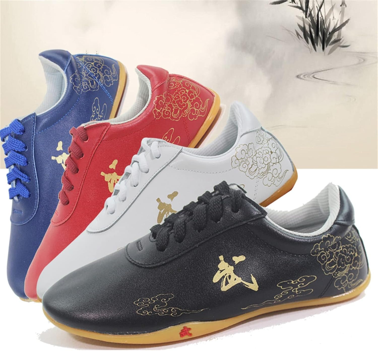 UCUZMI Men's Unisex Martial Art Shoes Lightweight Kung Fu Tai Chi Footwear Non Slip Fitness Sport Sneakers Chinese Traditional Athletic Shoes