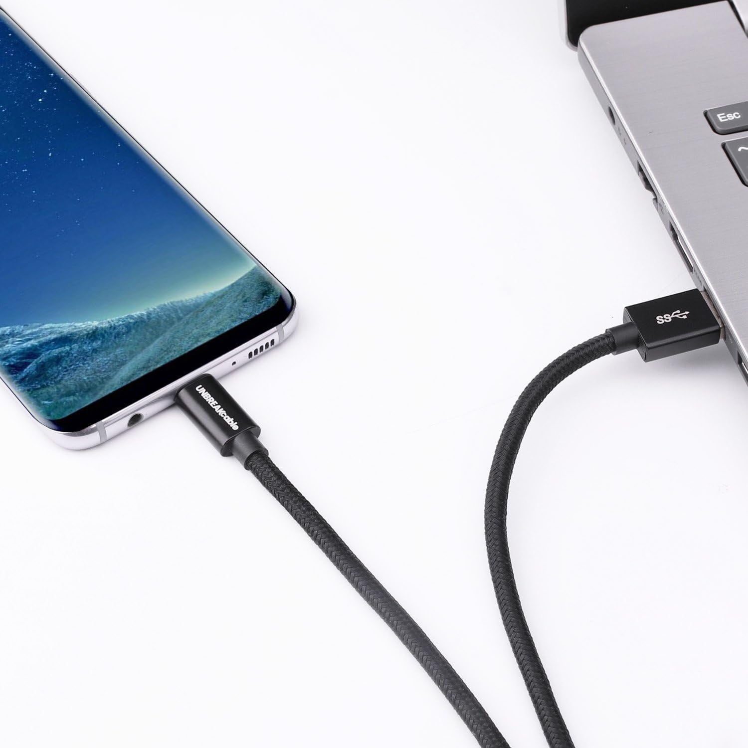 UNBREAKcable USB Type C Cable -3.3ft/ 1m Black