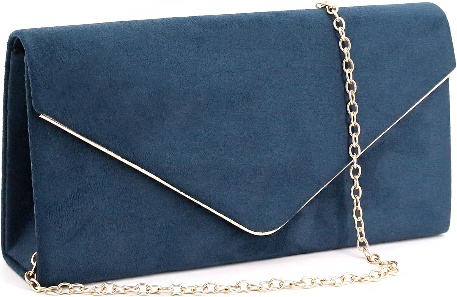 Naimo Womens Leather Evening Bag Elegant Envelope Shoulder Handbag Wedding Party Clutch Purse