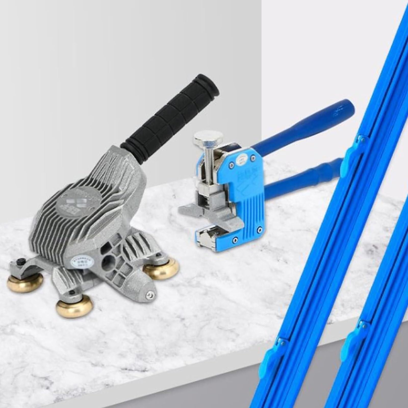 Cortador profesional de azulejos de doble riel para azulejos grandes de porcelana y cerámica, máquina de corte manual resistente con mesa