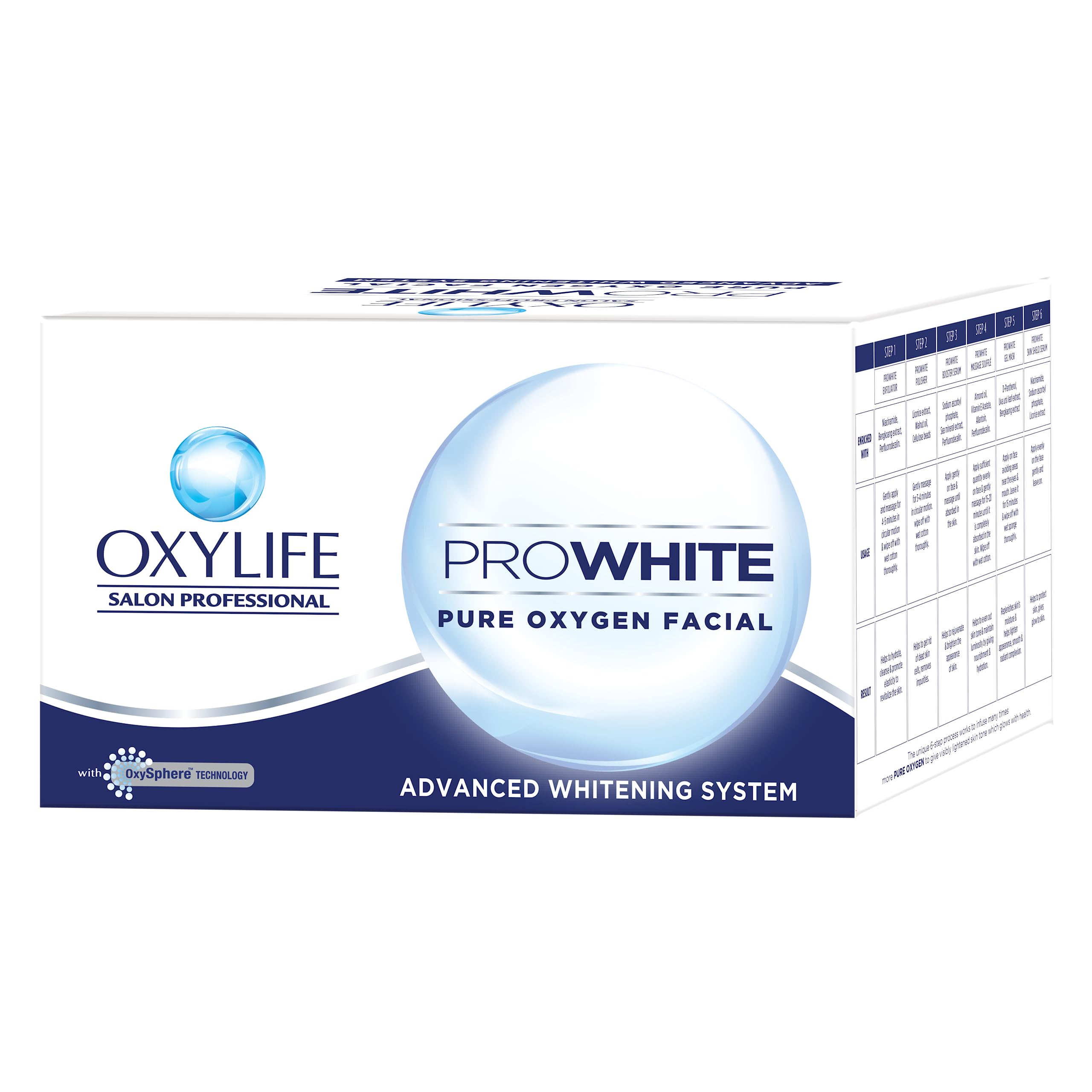 Oxylife Pro White Facial Kit With Free Jaquline Master Stroke Liquid Eyeliner, 264 Gm