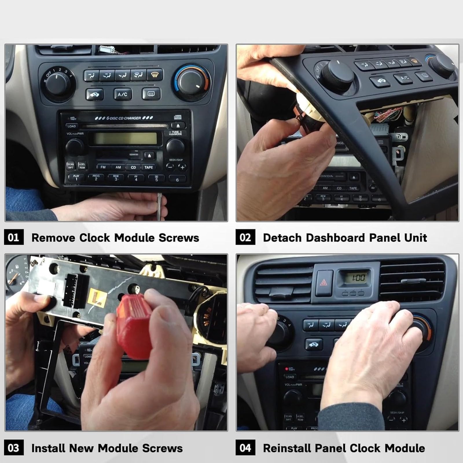 Pannello di controllo per auto in alluminio 79600-S84-A21ZA sostituzioni per sistemi climatici del veicolo Pannello di controllo adatto per autoveicoli Pannello auto per autoveicoli